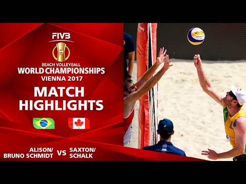 Alison/Bruno vs. Saxton/Schalk - Match Highlights | Beach Volleyball World Champs Vienna 2017