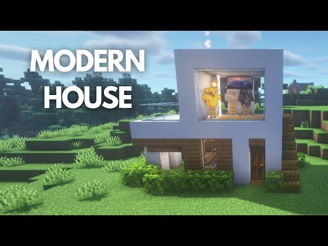 EPIC! Build a modern house in Minecraft