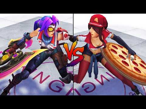Odyssey Sivir vs Pizza Delivery Sivir Skin Comparison Spotlight (League of Legends)