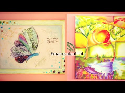 Manosalaobratv Programa 60 Cuadro Naif en Seda - Cuadro Mariposas