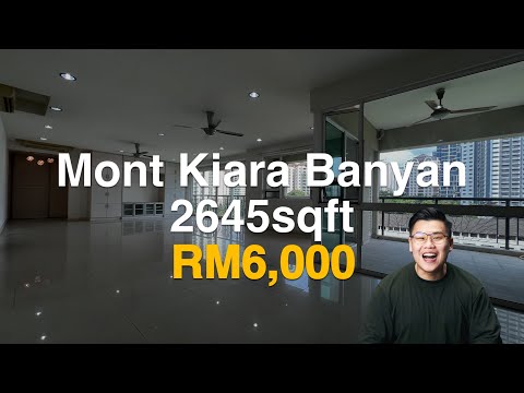 [Mont Kiara Banyan] 4+1 bedroom | 2645 sqft | south facing | partly furnished | For Rent