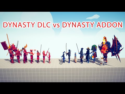 DYNASTY DLC Team vs DYNASTY ADDON Team - Totally Accurate Battle Simulator TABS