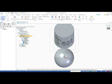 solid edge 2022 text auf kugel