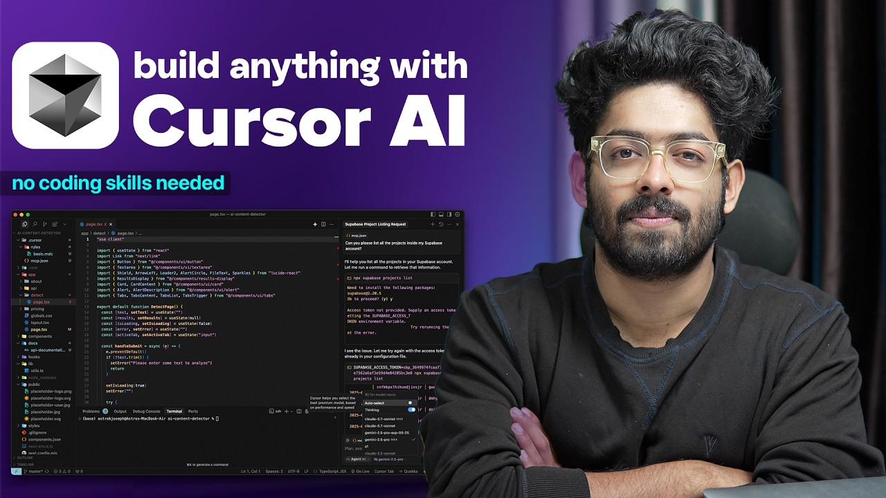 Cursor AI Tutorial For Beginners (AI Code Editor) - Latest 2025 Edition