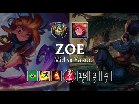 Zoe Mid vs Yasuo - BR Challenger Patch 8.24