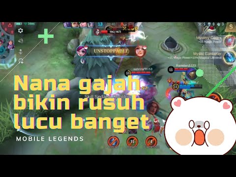 Nana gajah bikin rusuh lucu banget | WTF Mobile Legends