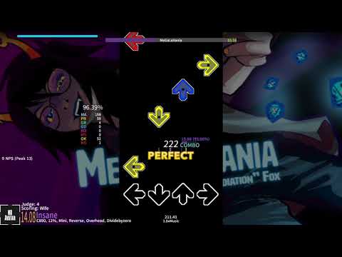 [Etterna] MeGaLoVania (Not from Undertale) (But its 1.8x speed) - Toby Fox - 14.08 (96.30%)