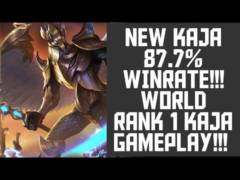 NEW KAJA 87.7%  WINRATE!!! WORLD RANK 1 KAJA GAMEPLAY!!! Coup de Grace. Mobile Legends