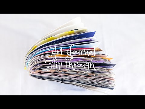 My First Art Journal Flip through ✨🦋 | The Cosmos Journal 💜