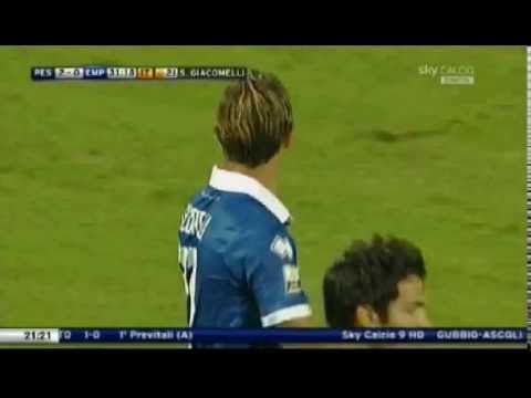 Ammonizione di  Giacomelli Pescara-Empoli 3-2