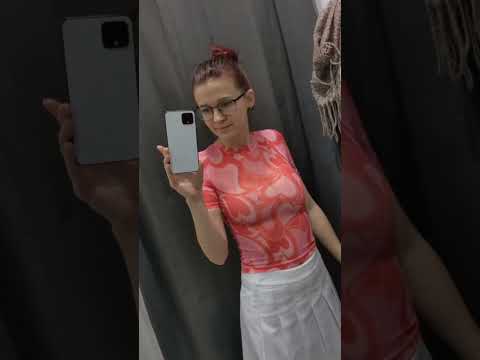 See Through Try On Haul Transparent tops No bra Black pants