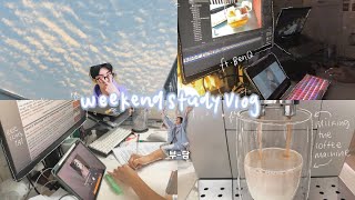 study vlog: a weekend with me 👄✨ (ft. BenQ Eye-Care monitor+ Monitor Light Screenbar🤌)
