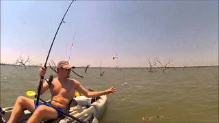 preview picture of video 'Kayakfishing Choke Canyon Reservoir May 2013'