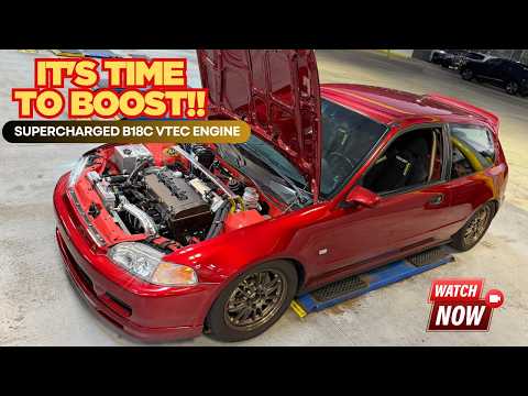 Supercharged B18C Build Comes to Life! Cylinder Head Installation + First Test Drive (Ep16)