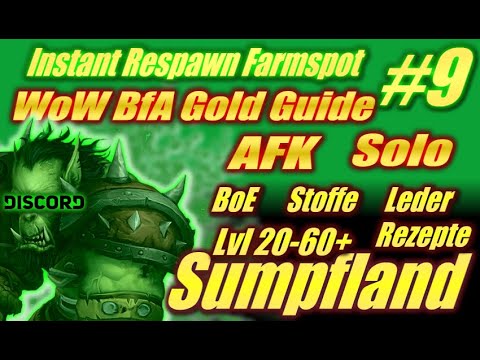 Instant Respawn Farmspot #9 im Sumpfland | AFK & Solo | BoE+Leder+Stoffe+Rezepte | Lvl 20-60+