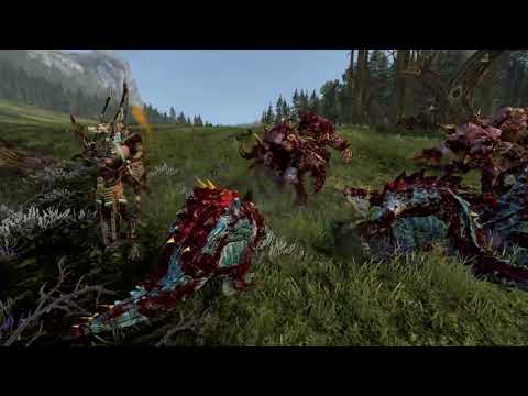 🔥Kroxigors Ushabti Treekin Trolls VS 🔥Rat Ogres Crypt Horrors Chaos Spawn and Fimir Warriors|TW:WH2