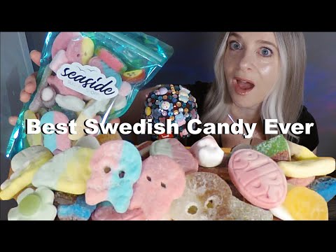 ASMR SWEDISH GUMMY CANDY Taste Test | Whispered Food Review #mukbang