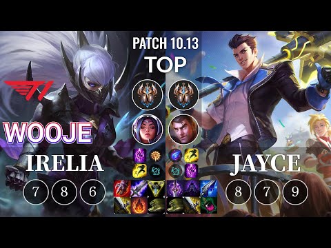 T1 Wooje Irelia vs Jayce Top - KR Patch 10.13