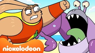 The Super Duper Bunny League Fights a Sea Monster! 🐙 | Nicktoons