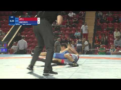 1/2 FS - 62 kg: J. LIPS (EST) v. K. JANCHIV (MGL)
