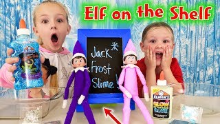 Elf on the Shelf Making Jack Frost Slime! Top Secret Note Found!!