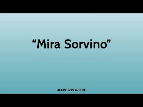 Pronounce "Mira Sorvino" - South Korean accent vs. native U.S.