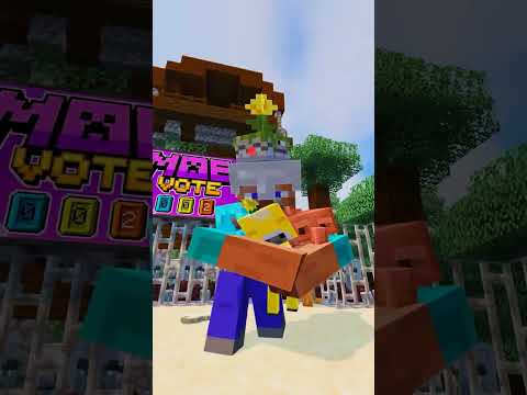 Save Golem from Pillagers - minecraft animation #shorts