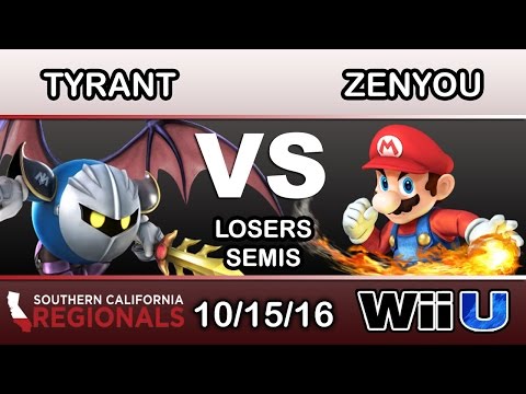 SCR 2016 - NME | Tyrant (Metaknight) Vs. eM | Zenyou (Mario) Losers Semis - Smash Wii U