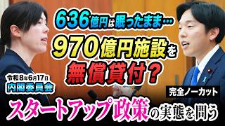 【令和8年6月17日内閣委員会】636億円は眠ったまま…970億円施設を無償貸付？スタートアップ政策の実態を問う 森ようすけ（国民民主党）