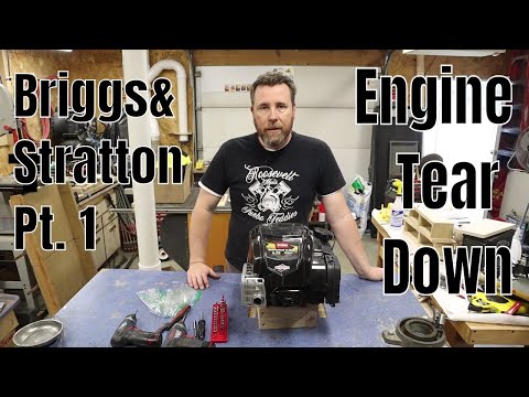 Small engine tear down for Briggs &Stratton over head valve engine