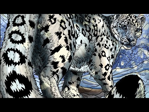 Happy Colour - Colour by Number. Snow Leopard 🐆 . My Gaming Town.