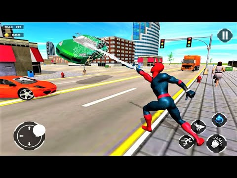 Super Spider Rope Hero Fight Miami Crime City - Android Gameplay