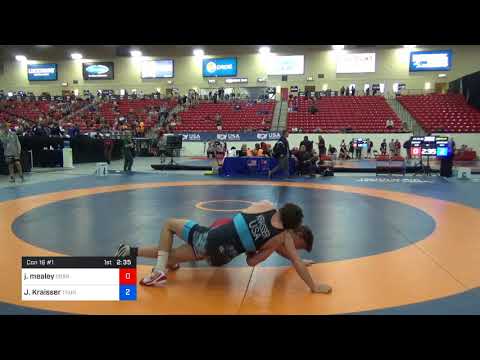 2018 Marine Corps US Open/UWW Junior Freestyle 65 Con 16 #1 - Jerry Mealey (Cobr) Vs. Jason Kraiss