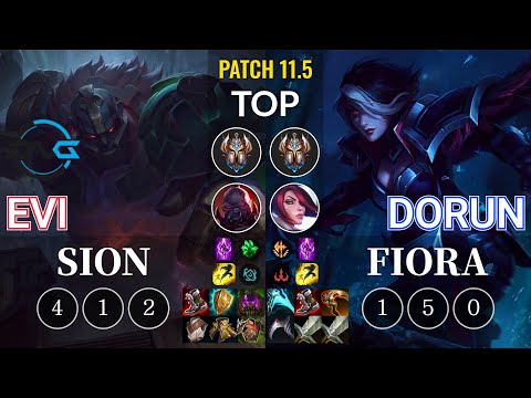 DFM Evi Sion vs DoRun Fiora Top - KR Patch 11.5