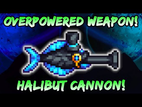 Halibut Cannon! Most Overpowered Weapon in the Terraria Calamity Mod! Ranger Class Setups / Loadouts
