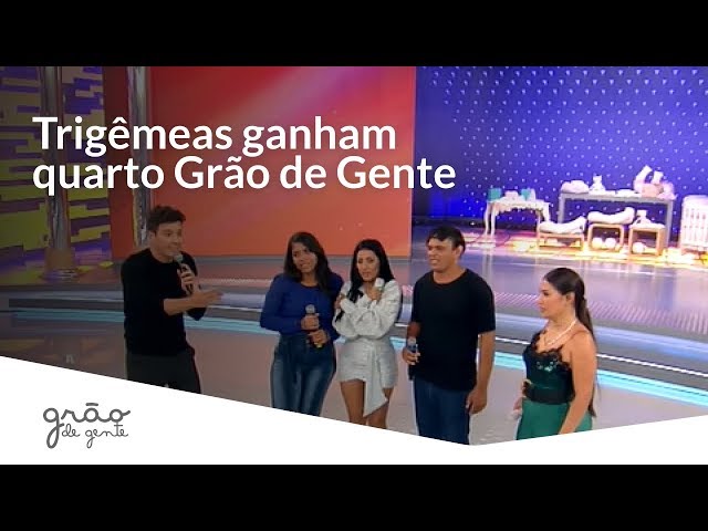 TRIGÊMEAS GANHAM QUARTO DOS SONHOS NA HORA DO FARO | GRÃO DE GENTE