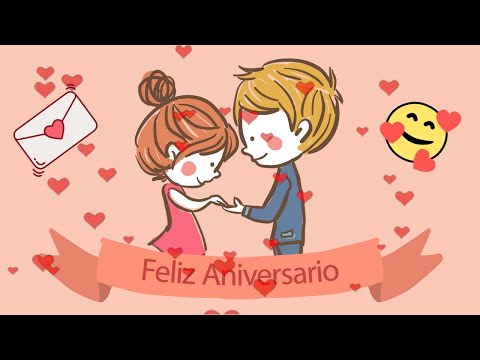 🥰 ¡Feliz Aniversario de bodas! 🥂 (tarjeta musical animada)