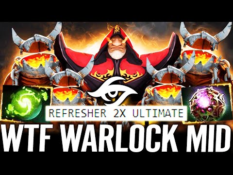 🔥 WTF Warlock MID by Team Secret — 100% Outplay Tinker Refresher + Octarine Cancer Golem Dota 2 Pro
