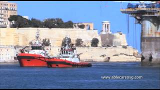 Noble Paul Romano enters the Malta Grand Harbour