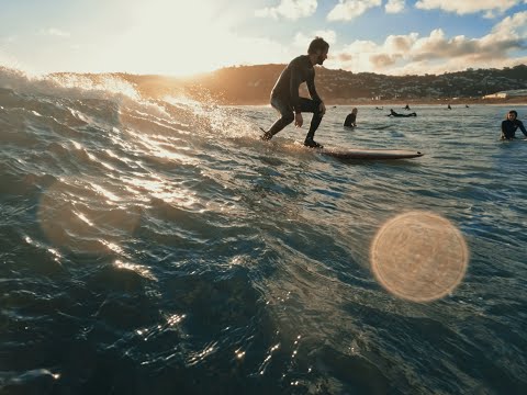 Lyall bay sunset surf