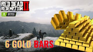 Where to find six Gold bars in the Mount Shann region of RDR2