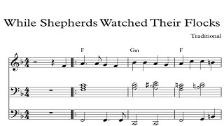 While Shepherds Watched Their Flocks: CHRISTMAS SHEET MUSIC Piano Organ & Keyboard Book 1