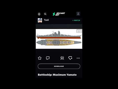 Tzoli - Imperial Japanese Navy Super-Battleship: Maximum Yamato from "NavyField" (DeviantArt)