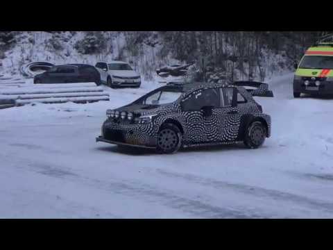 Toyota yaris wrc on the snow with JM Latvala