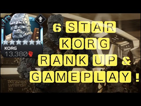 6 Star Korg Rank 2 Rank Up & Gameplay - Marvel contest of champions