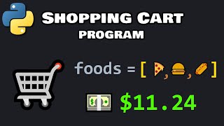 Python shopping cart program 🛒