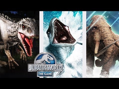 ALL 166 MAX LEVEL 40 DINOS, AQUATICS & CENOZOICS (JURASSIC WORLD)