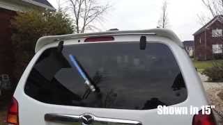 Saber WiperTags attach to rear wipers - Available in blue, red, green, purple