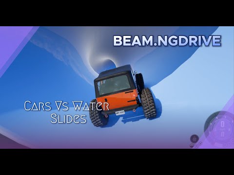 Cars VS Water Slides Parkour #8 -  Crash Beam - BeamNG Drive #beamngdrive