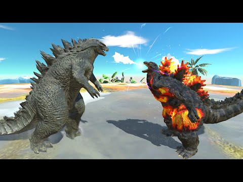 Godzilla Classic vs Godzilla Burning - Animal Revolt Battle Simulator